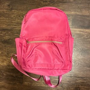 Hot Pink Nylon Backpack